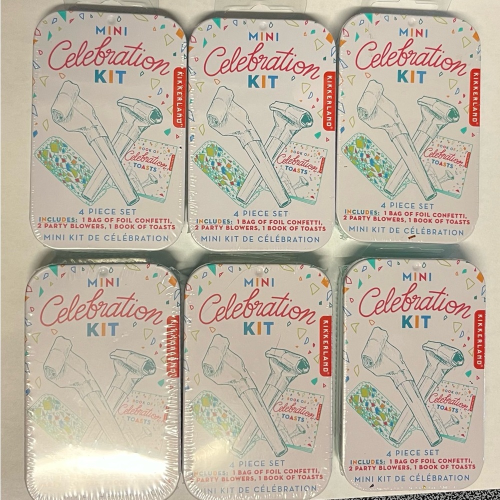 KIKKERLAND Mini Celebration Kits set of 6 NEW!